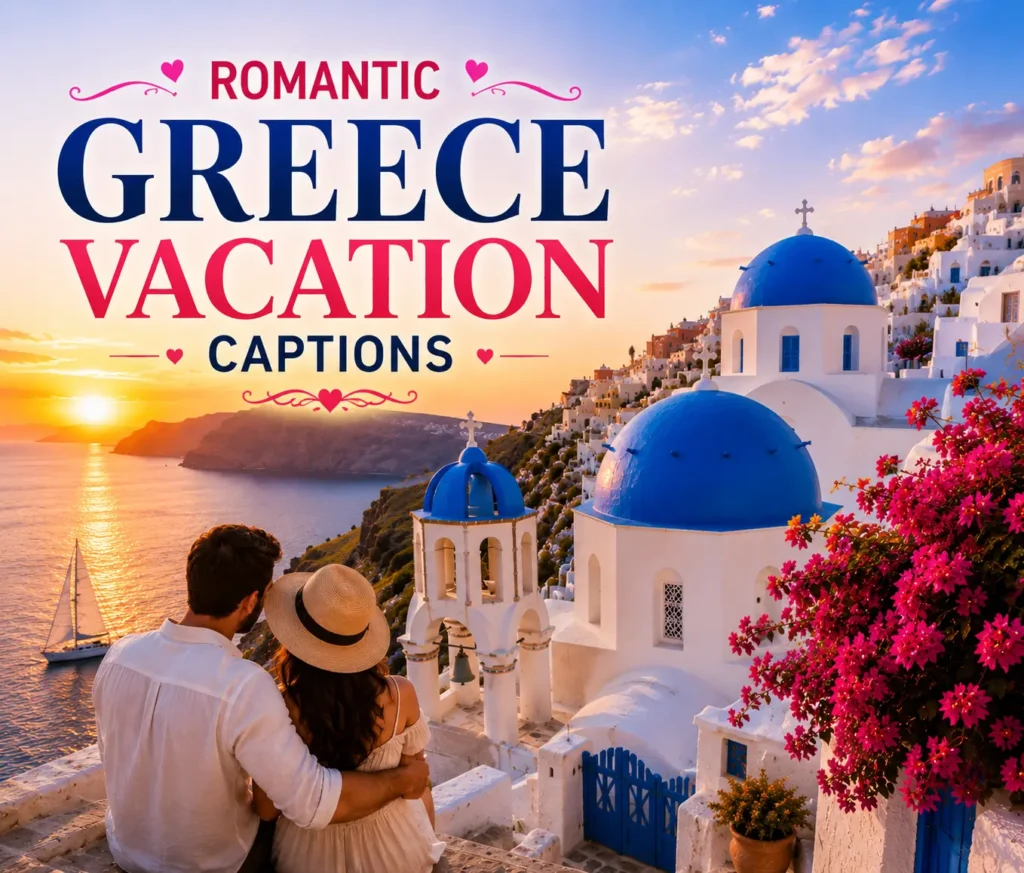Romantic greece vacation captions Romantic greece vacation captions