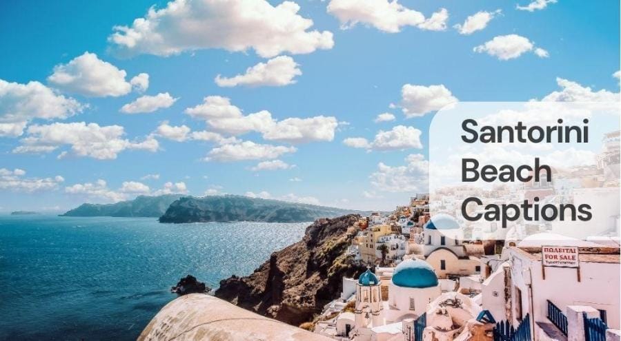 Santorini beach captions Santorini beach captions