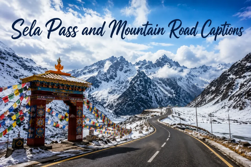 Sela pass and mountain road captions 1 Sela pass and mountain road captions