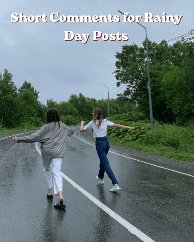Short comments for rainy day posts
