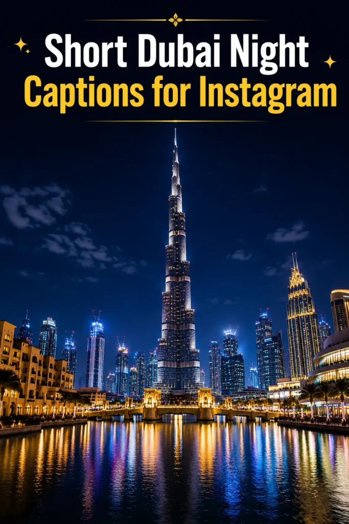 Short dubai night captions for instagram 1 Short dubai night captions for instagram