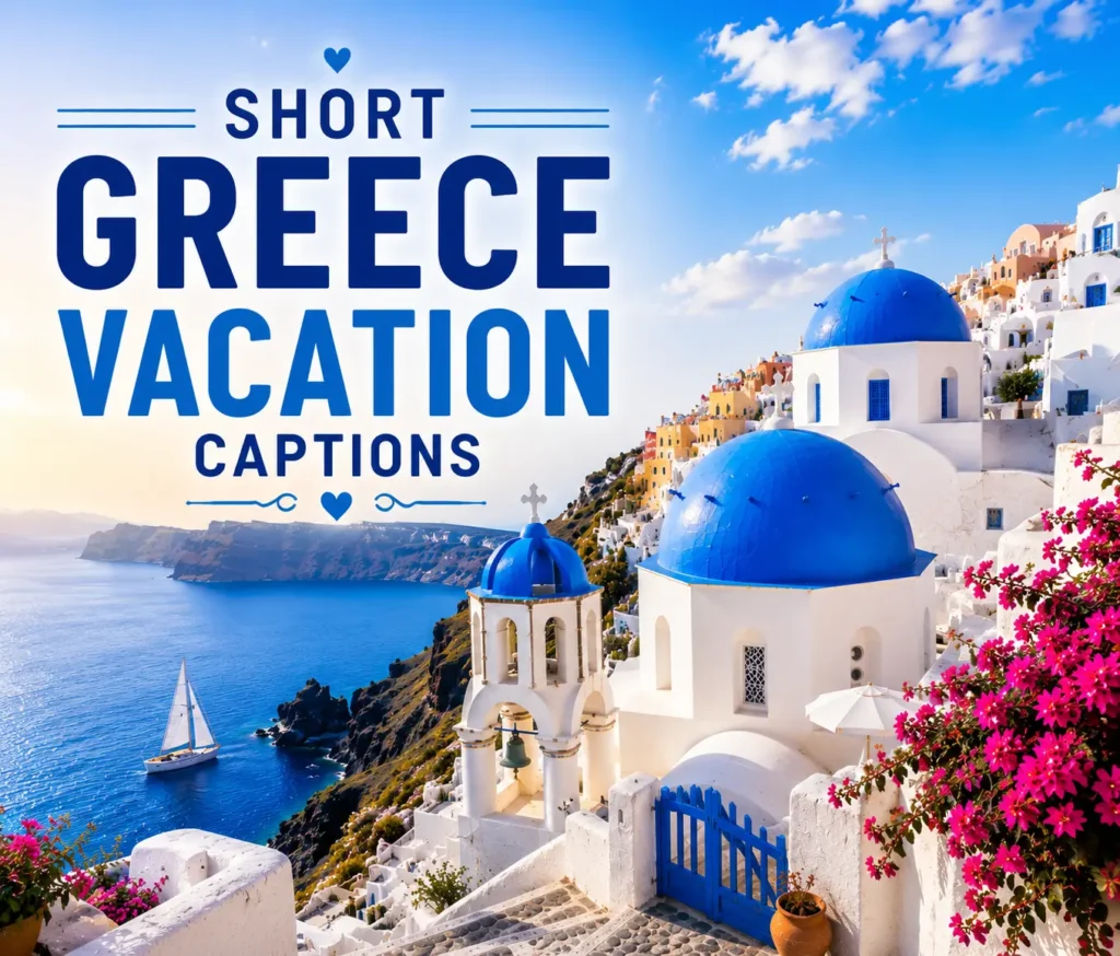 Short greece vacation captions Short greece vacation captions