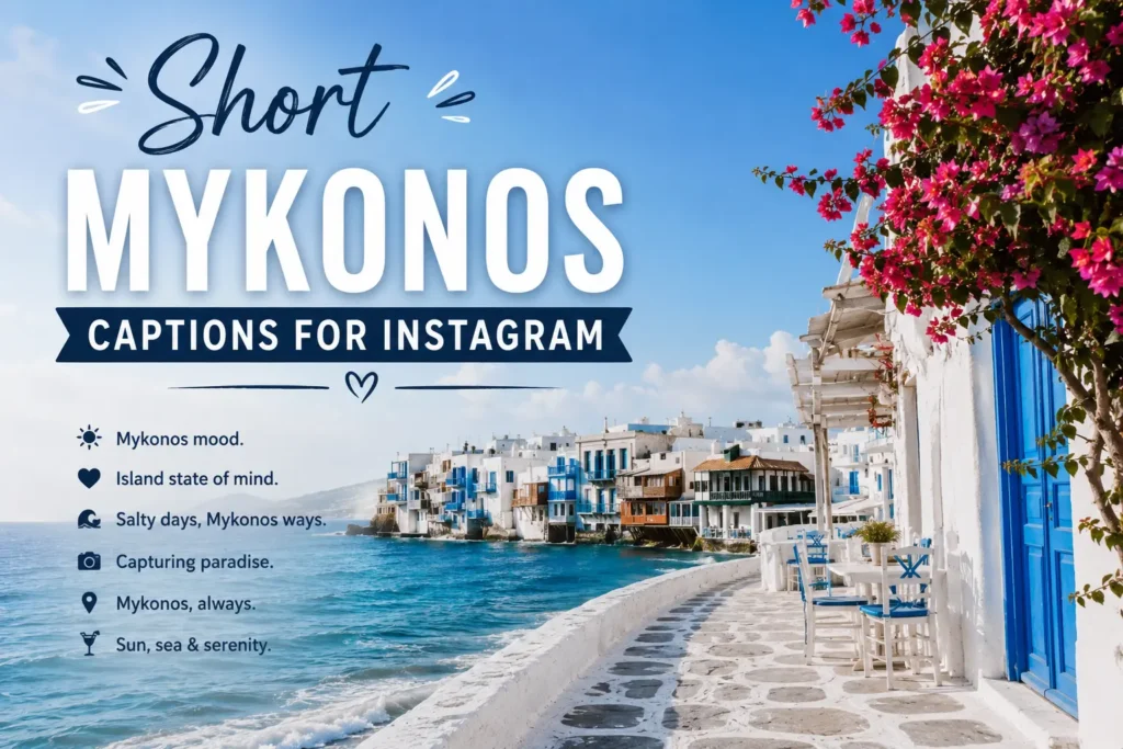 Short mykonos captions for instagram 2 Short mykonos captions for instagram