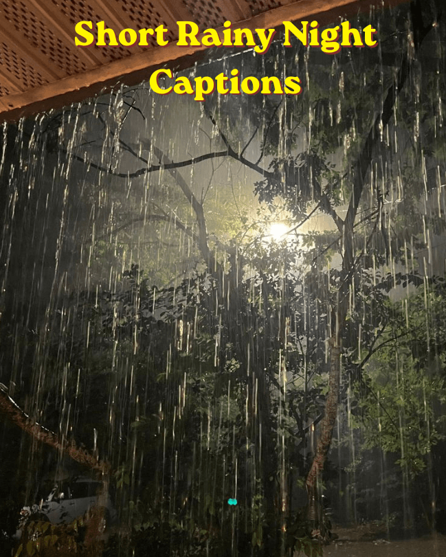 Short rainy night captions 1 Short rainy night captions