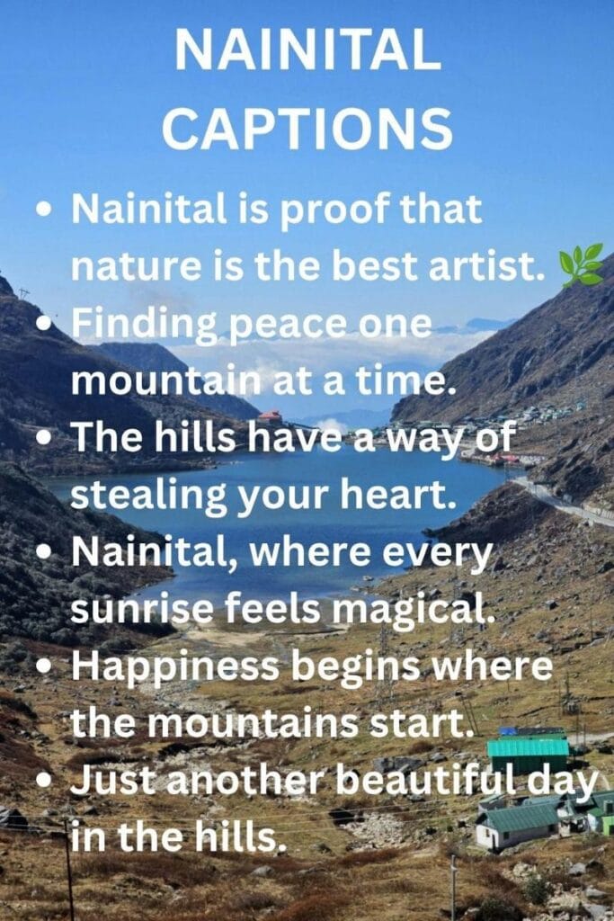 Top nainital captions for instagram