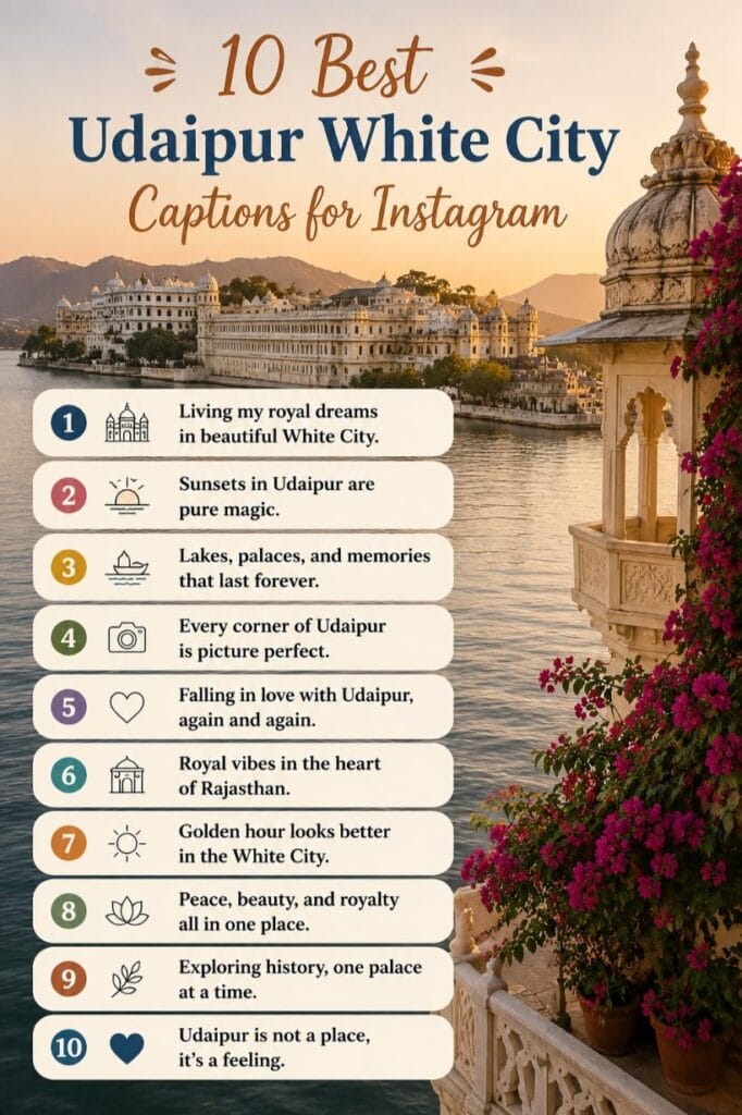 Udaipur white city instagram captions Udaipur white city instagram captions