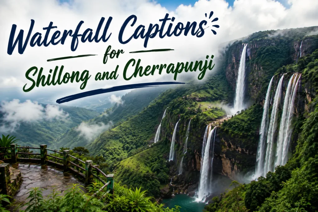 Waterfall captions for shillong and cherrapunji Waterfall captions for shillong and cherrapunji
