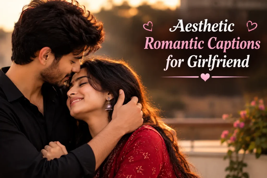 Aesthetic romantic captions for girlfriend