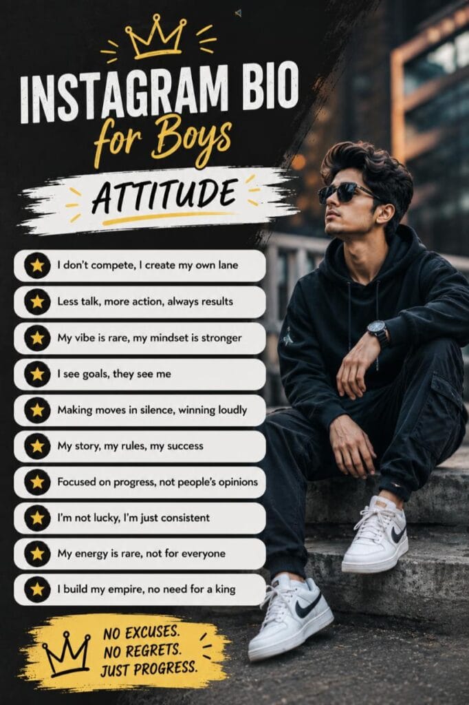 Best instagram bios for boys attitude