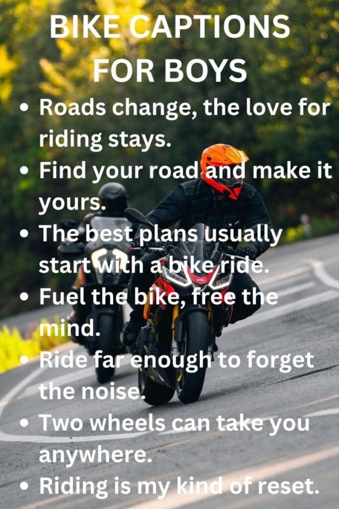 Bike road trip captions