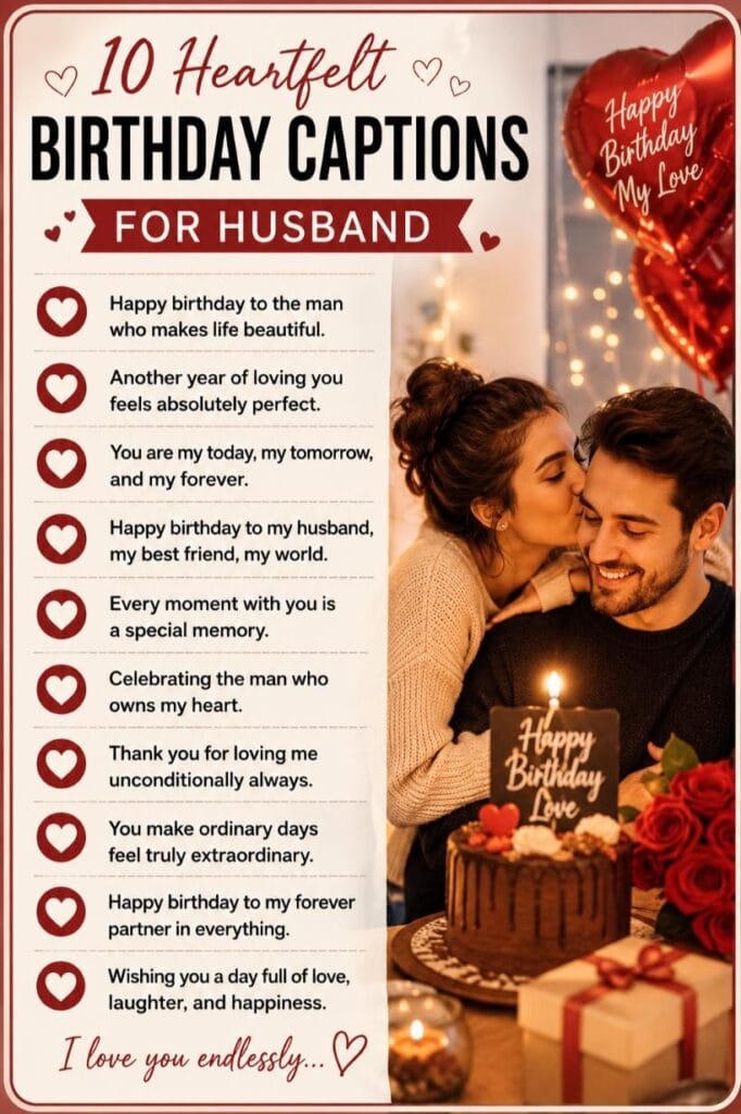 Birthday captions for husband 1 Birthday captions for husband