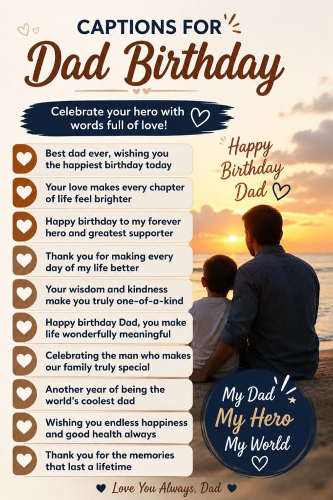 Captions for dad birthdays Captions for dad birthdays