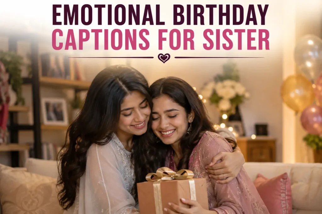Emotional birthday captions for sister Emotional birthday captions for sister