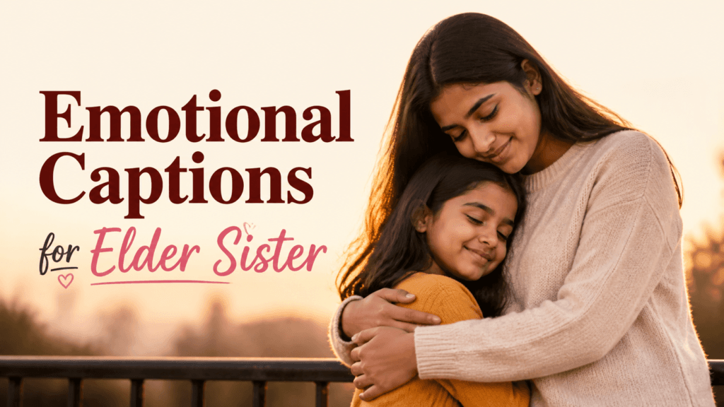 Emotional captions for elder sister