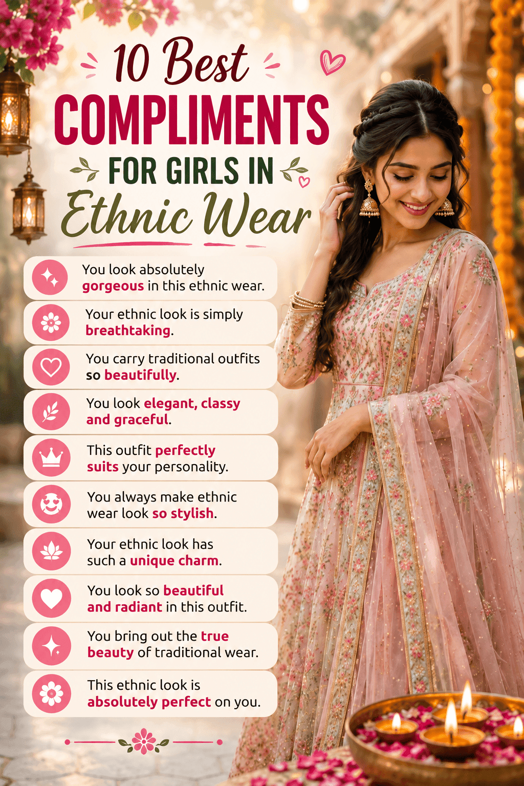 Ethnic elegance 10 compliments for her 1 Ethnic elegance compliments for her