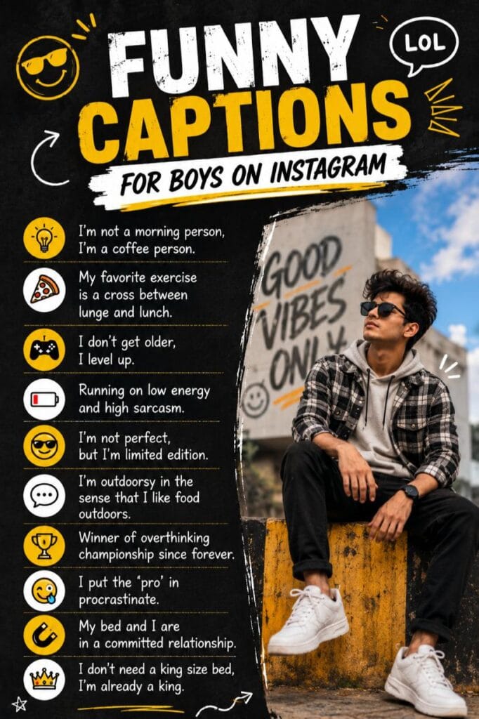 Funny caption for guys