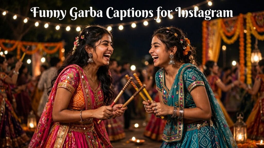 Funny garba captions for instagram