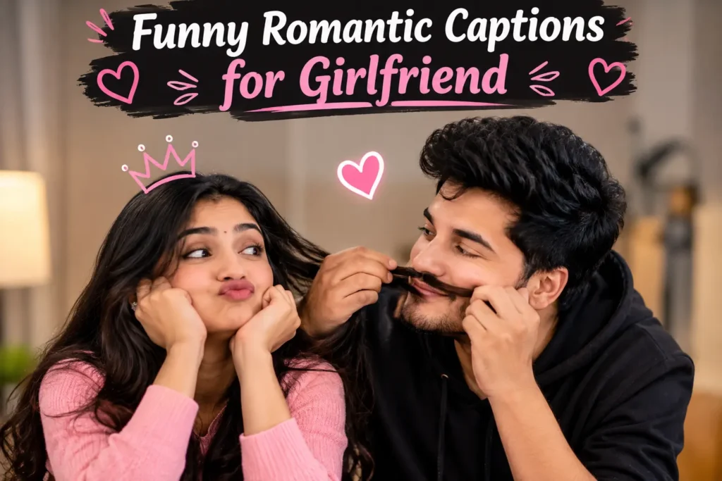 Funny romantic captions for girlfriend