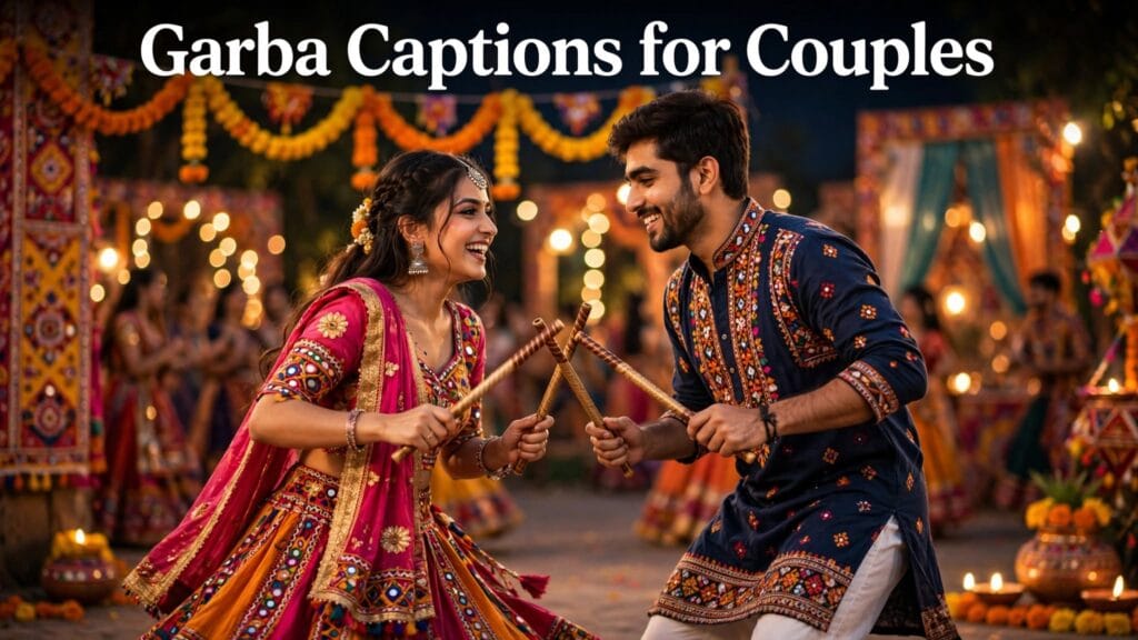 Garba captions for couples