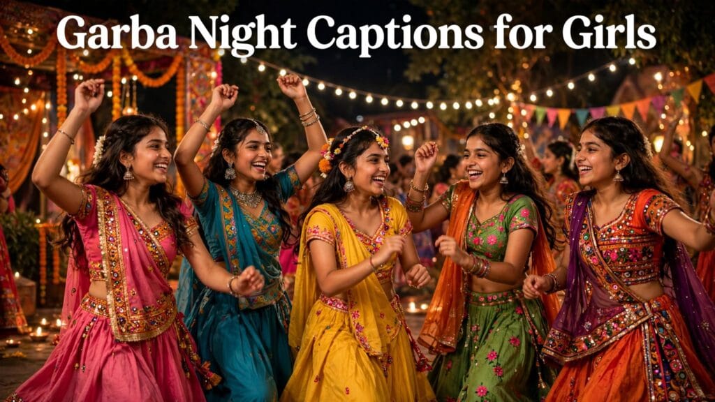 Garba night captions for girls