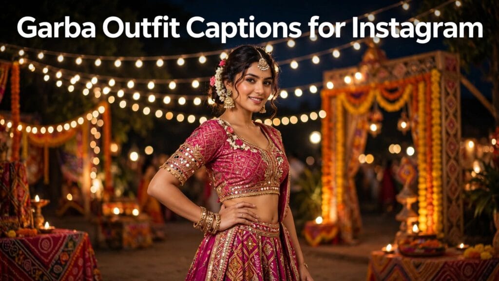 Garba outfit captions for instagram