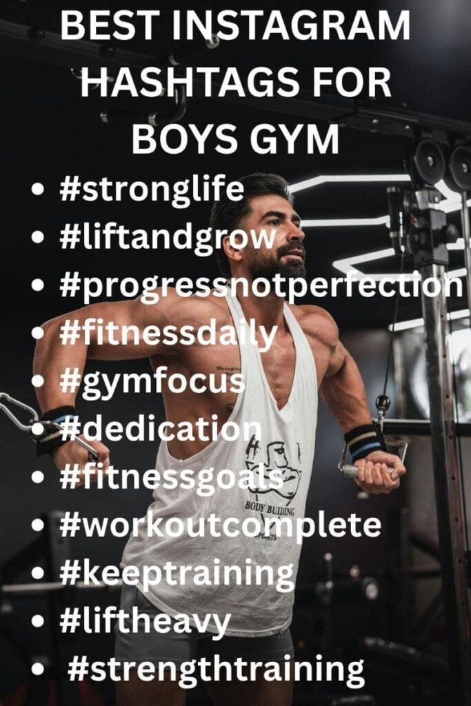 Gym workout hashtags boys
