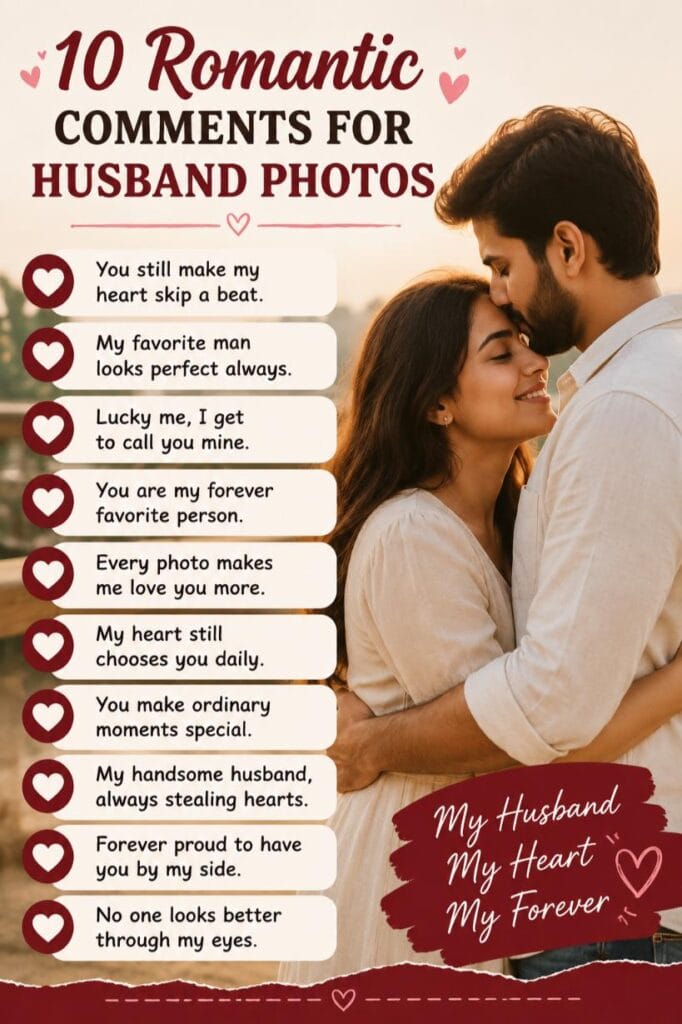 Loving romantic comments on your husband Loving romantic comments on your husband