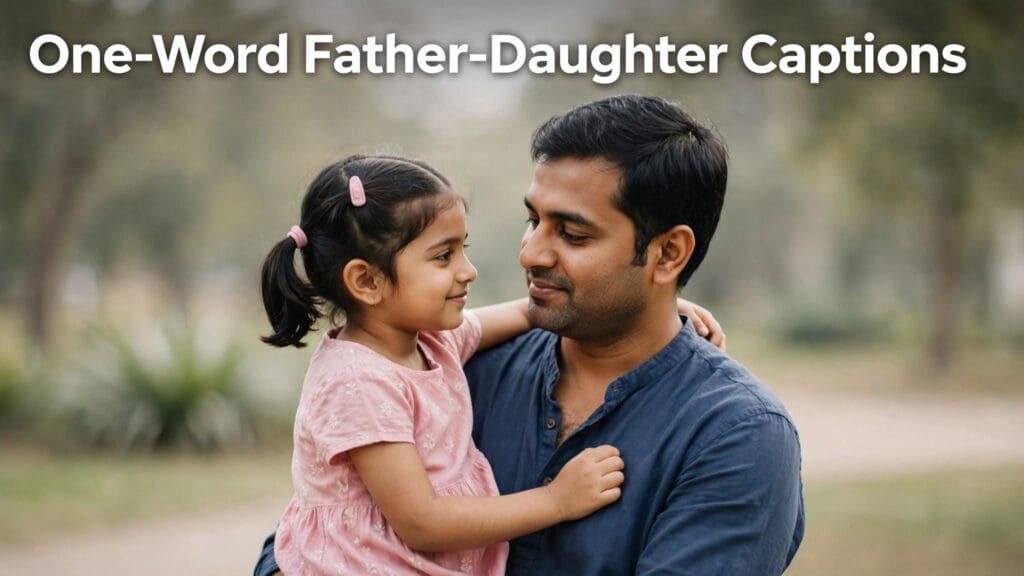 One word father daughter captions One word father daughter captions