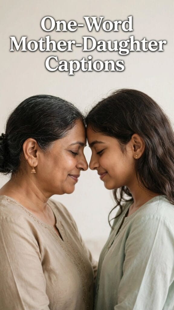 One word mother daughter captions One word mother daughter captions