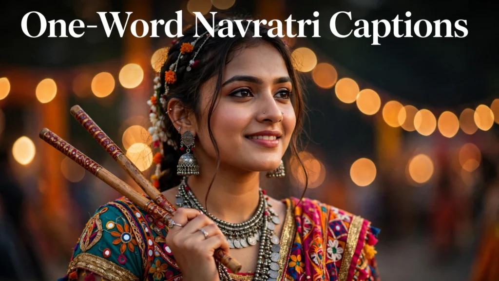 One word navratri captions One word navratri captions
