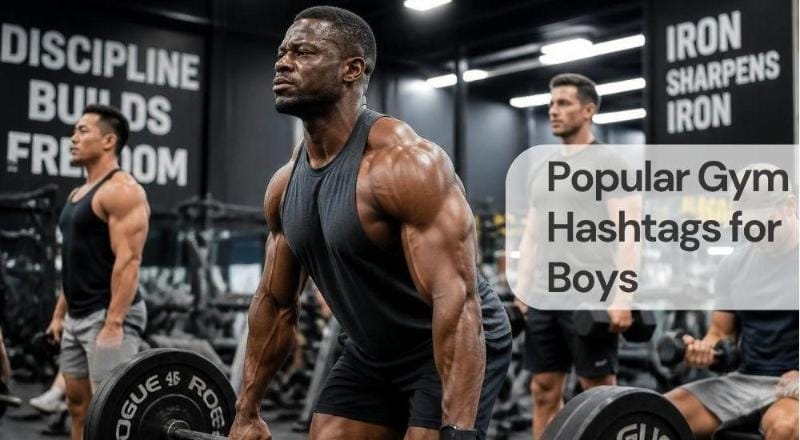 Popular gym hashtags for boys