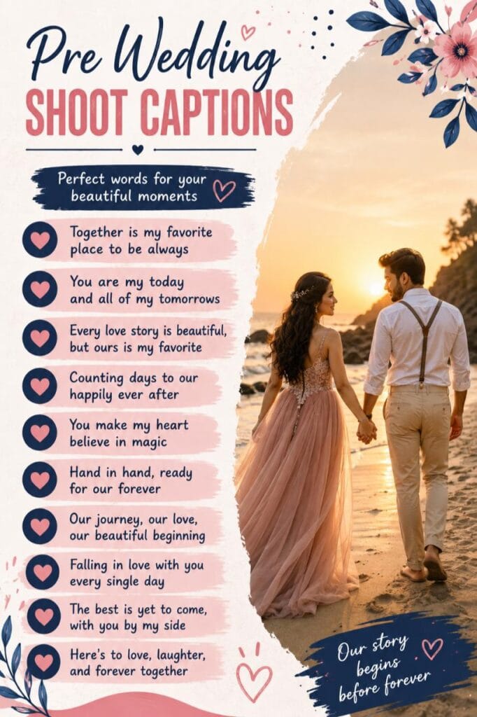 Pre wedding shoot instagram captions Pre wedding shoot instagram captions