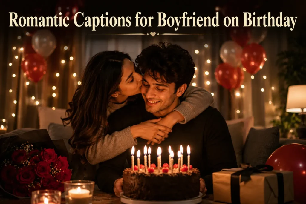Romantic captions for boyfriend on birthday Romantic captions for boyfriend on birthday