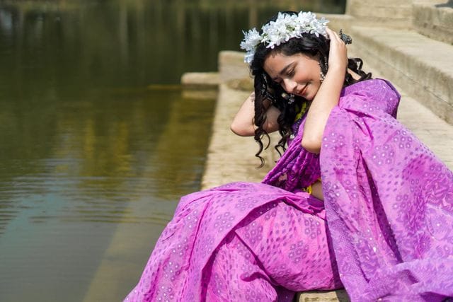 Saree captions for girls