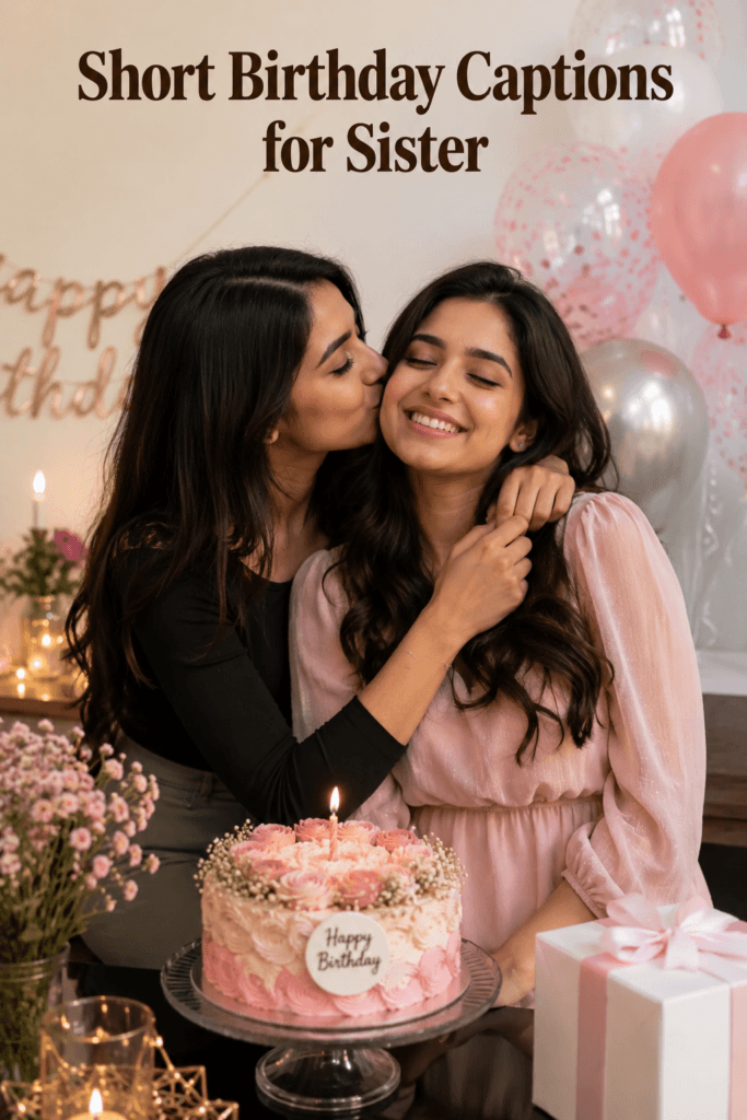 Short birthday captions for sister Short birthday captions for sister