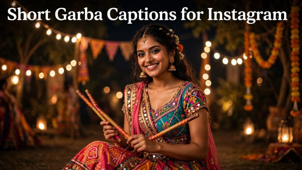 Short garba captions for instagram