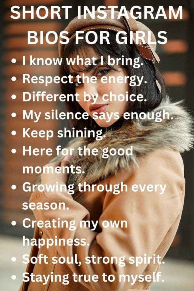 Short instagram bio ideas