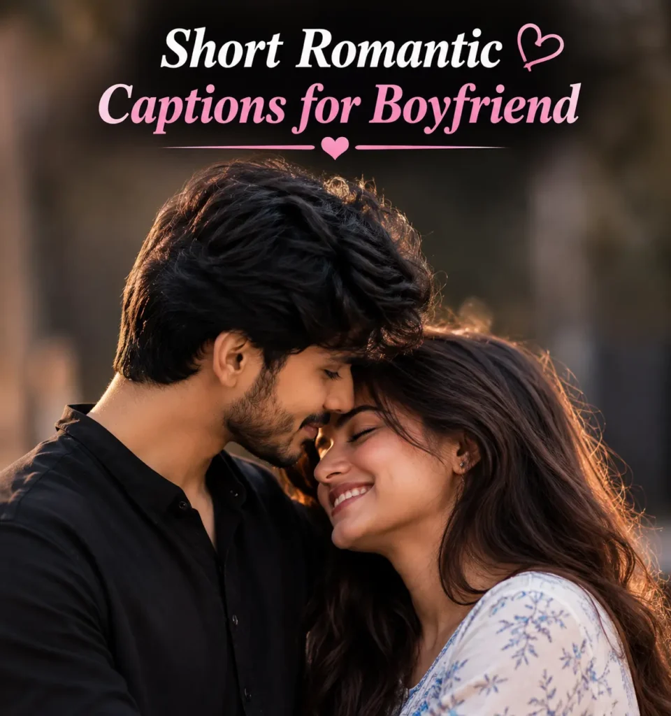 Short romantic captions for boyfriend Short romantic captions for boyfriend