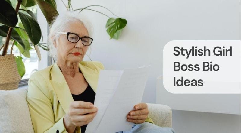 Stylish girl boss bio ideas