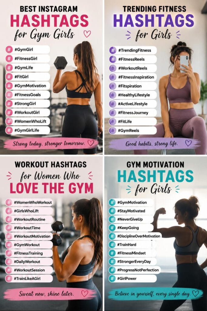 Trending hashtags for gym girls Trending hashtags for gym girls