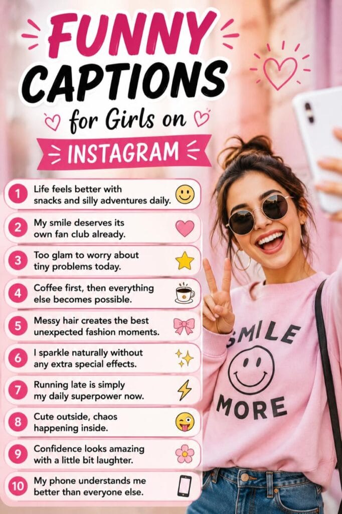 Unique funny captions for girls Unique funny captions for girls