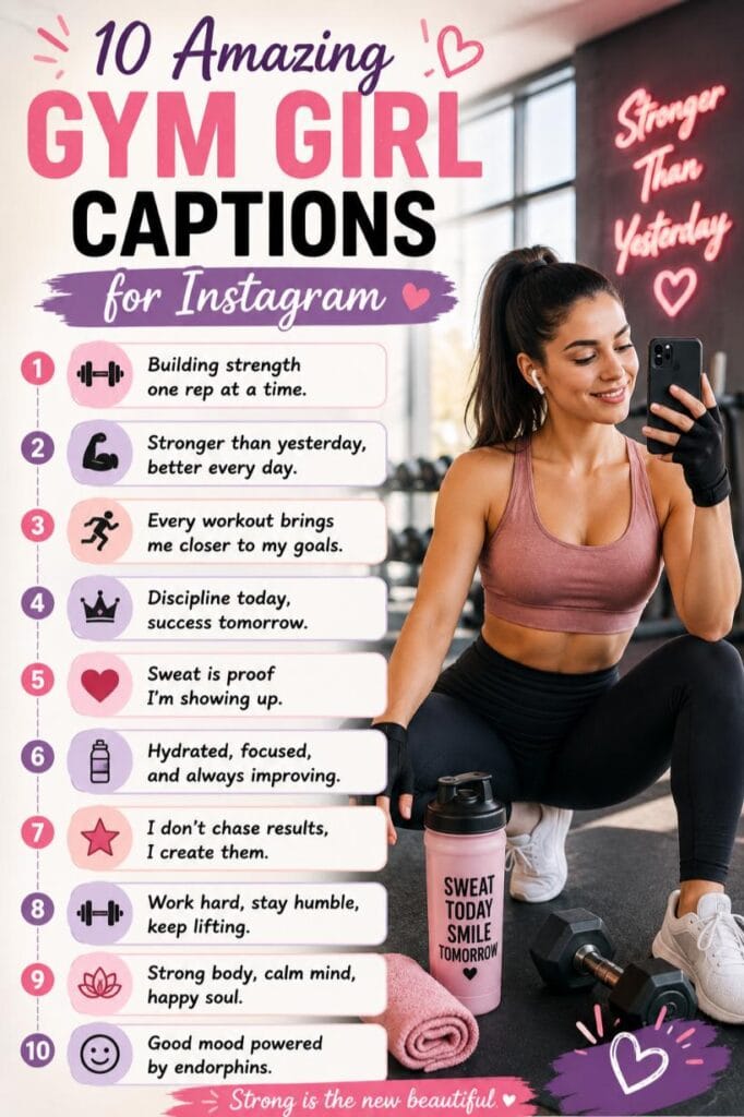 Unique gym girl captions for instagram Unique gym girl captions for instagram