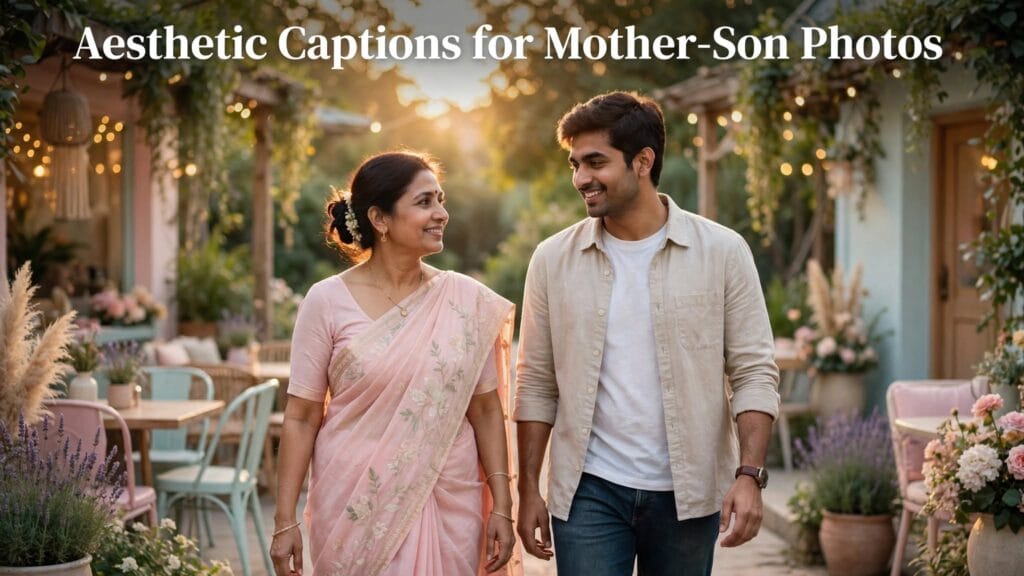 Aesthetic captions for mother son photos