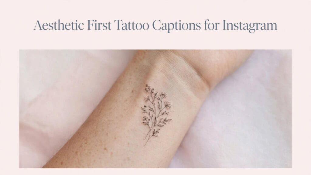 Aesthetic first tattoo captions for instagram Aesthetic first tattoo captions for instagram