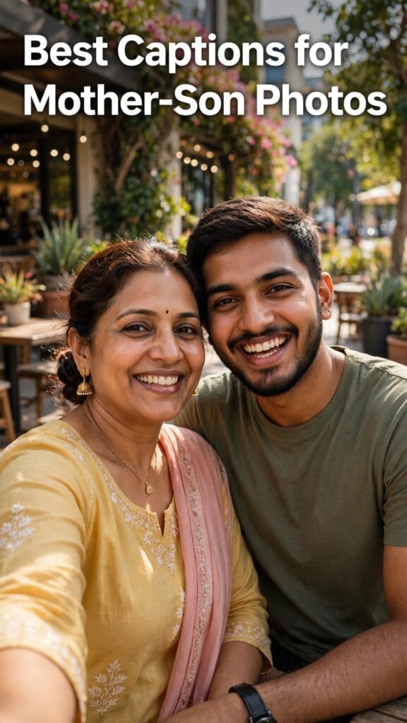 Best captions for mother son photos