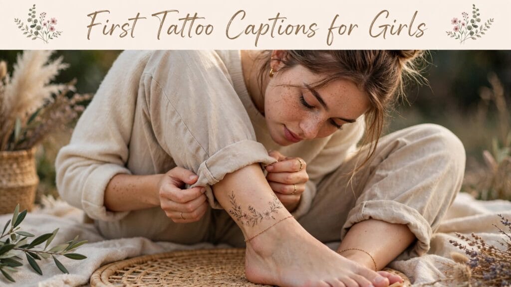 First tattoo captions for girls First tattoo captions for girls
