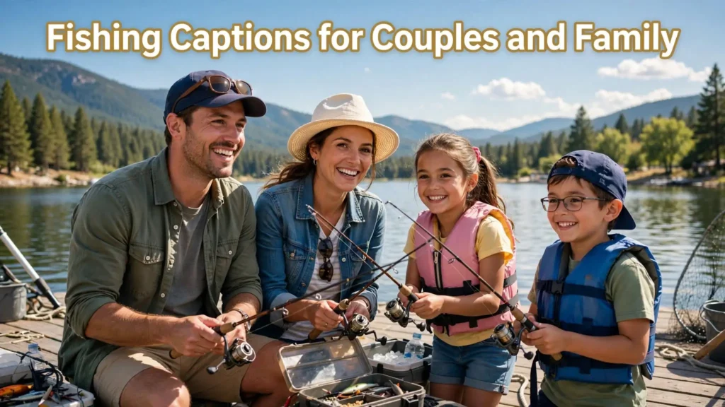 Fishing captions for couples and family