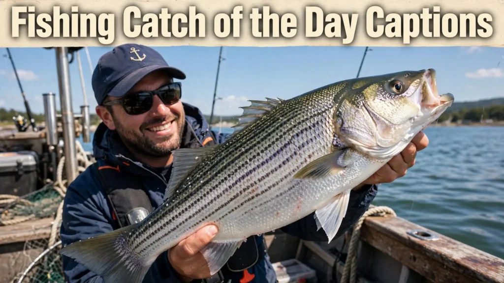Fishing catch of the day captions