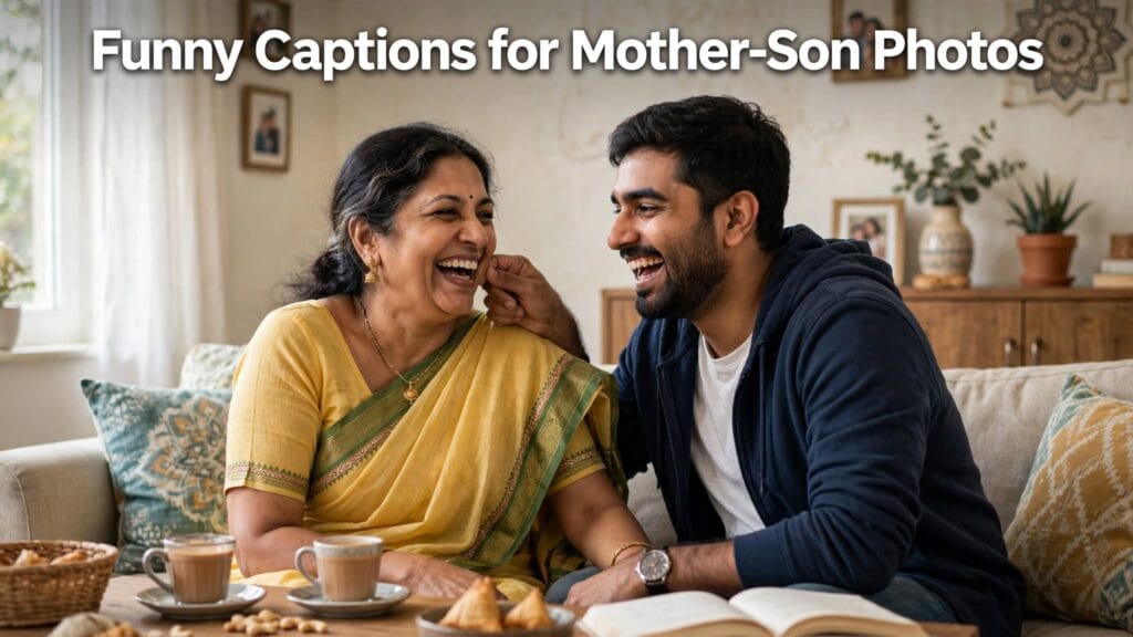 Funny captions for mother son photos