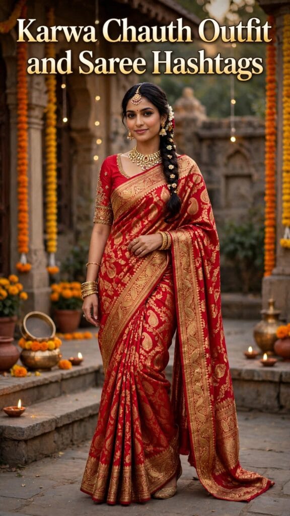 Karwa chauth outfit and saree hashtags Karwa chauth outfit and saree hashtags